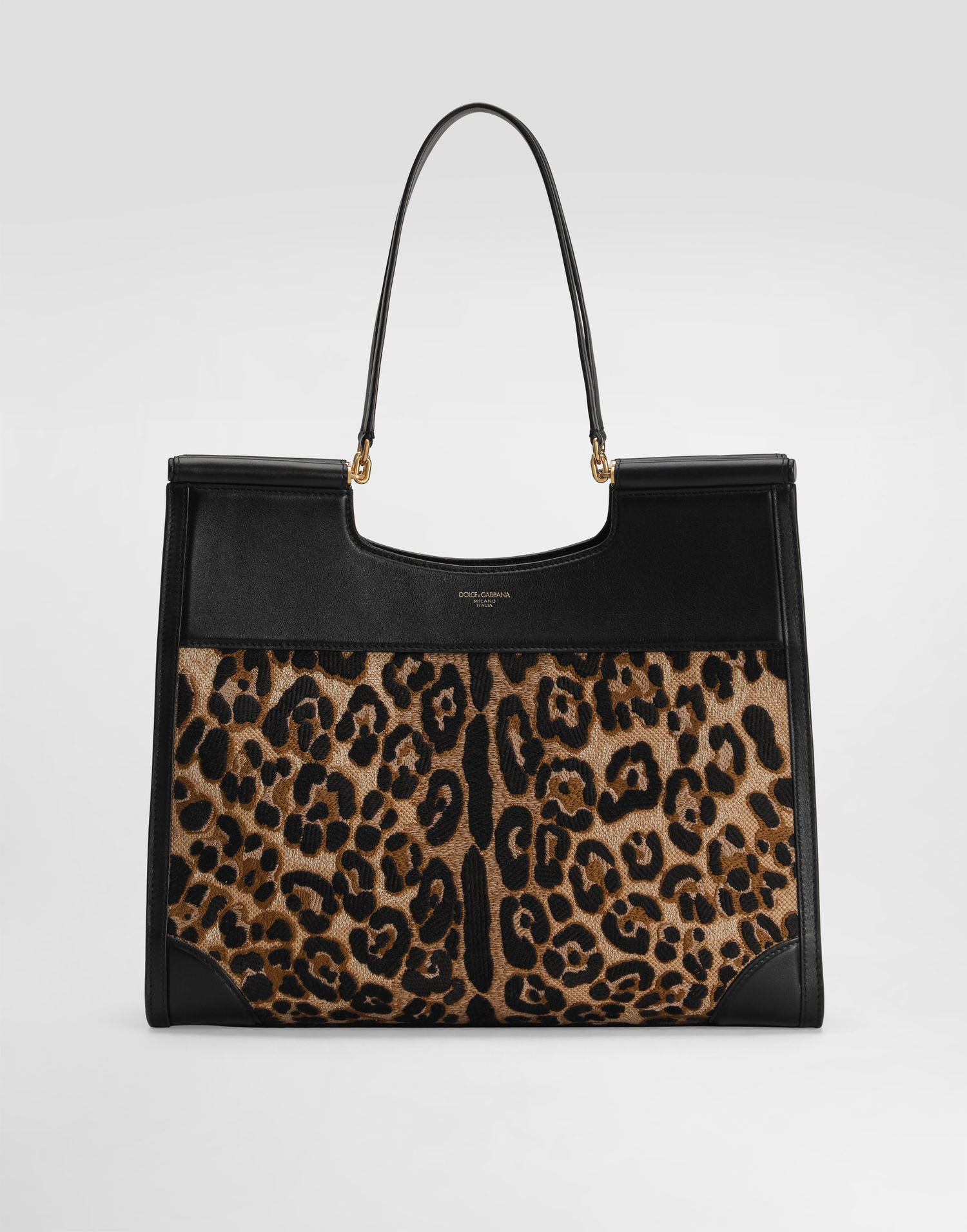 Голяма пазарска чанта Dolce & Gabbana Dolce & Gabbana Sicily Large Embroidered Shopping Bag Черно | BB7727B6I3789738, 0