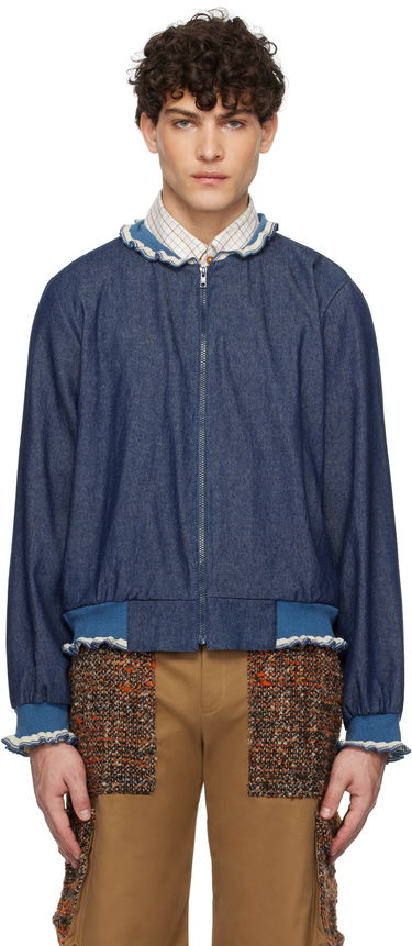 Яке бомбър Anna Sui Denim Bomber Jacket Синьо | M1025J30, 0