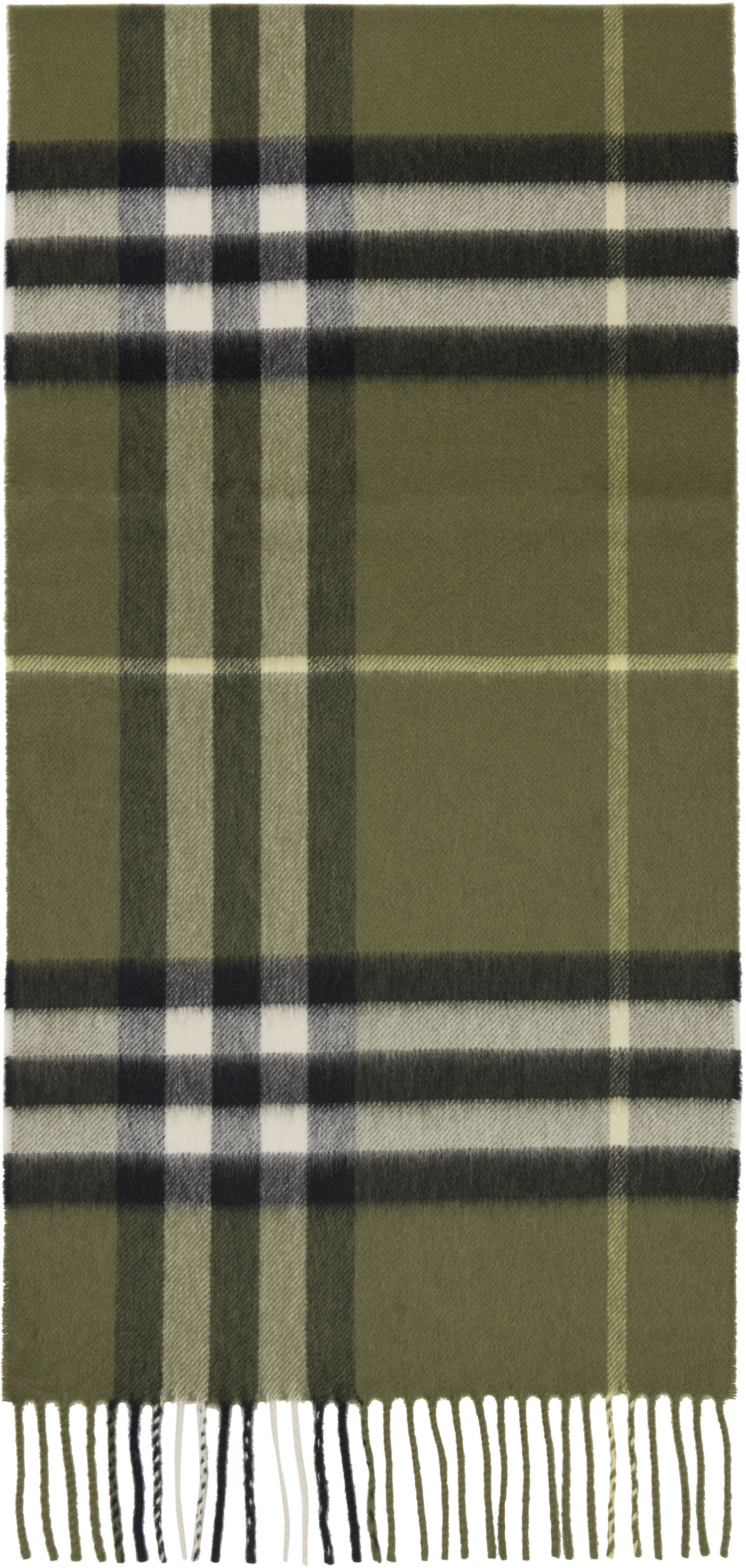 Шал Burberry Burberry Check Cashmere Scarf Зелено | 8112646, 0