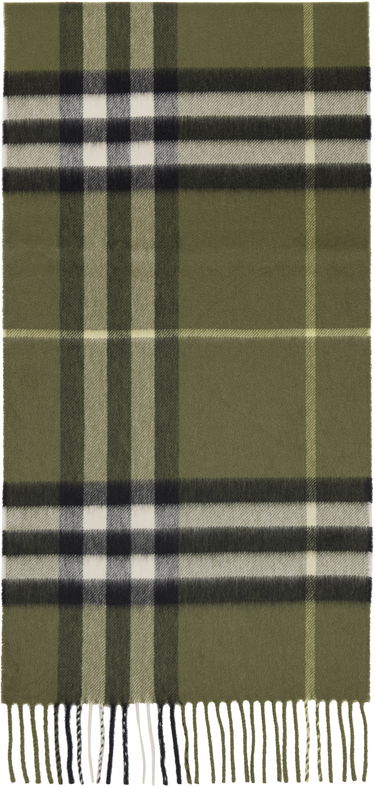 Шал Burberry Burberry Check Cashmere Scarf Зелено | 8112646, 0