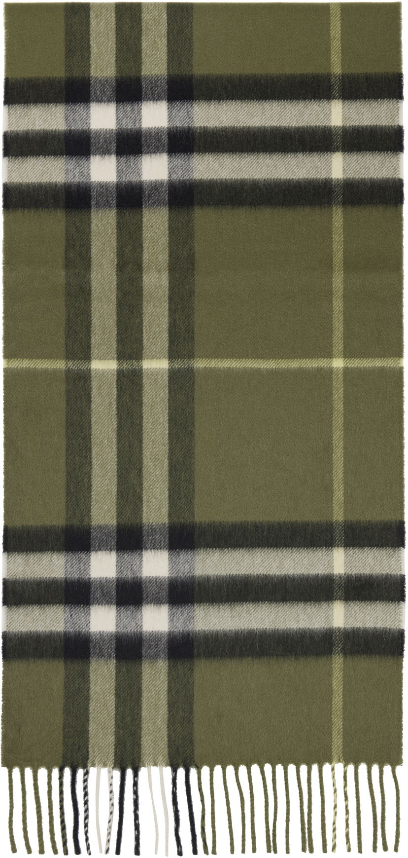 Шал Burberry Burberry Check Cashmere Scarf Зелено | 8112646