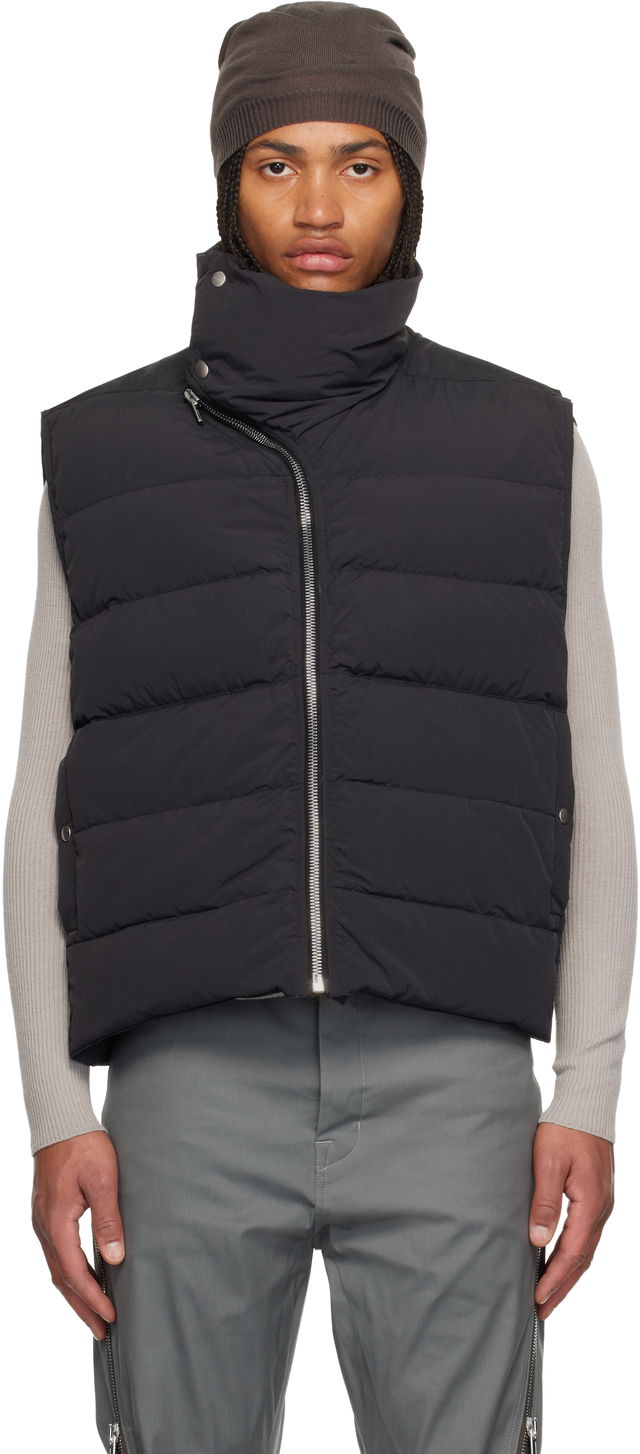 Concordians Flight High Neck Asymmetrical Zip Puffer Down Vest