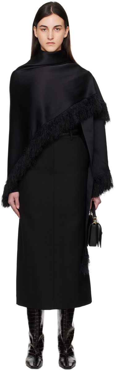 Пола TOTEME TOTEME Fringe Shawl Черно | 251-WSC4504-FB0344, 0