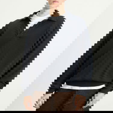 Поло тениска LES TIEN Thermal Banded Long Sleeve Polo Черно | TH-1156-FBLK, 5