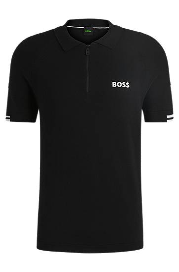 Slim-Fit Knit Polo with Moisture Management