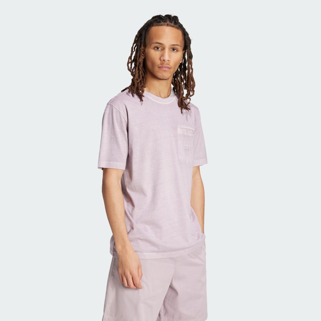 Тениска adidas Performance Trefoil Essentials + Dye Pocket Лилаво | IS1762, 0