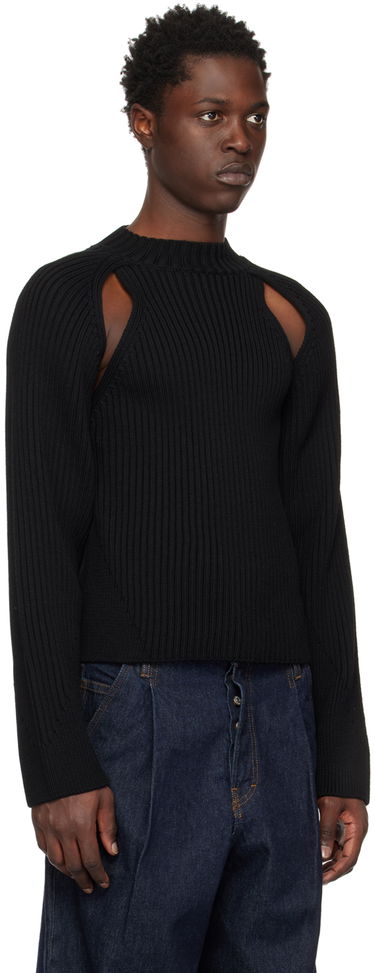 Пуловер Jean Paul Gaultier Cutout Ribbed Sweater Черно | 22/09-U-PL023-M038, 1