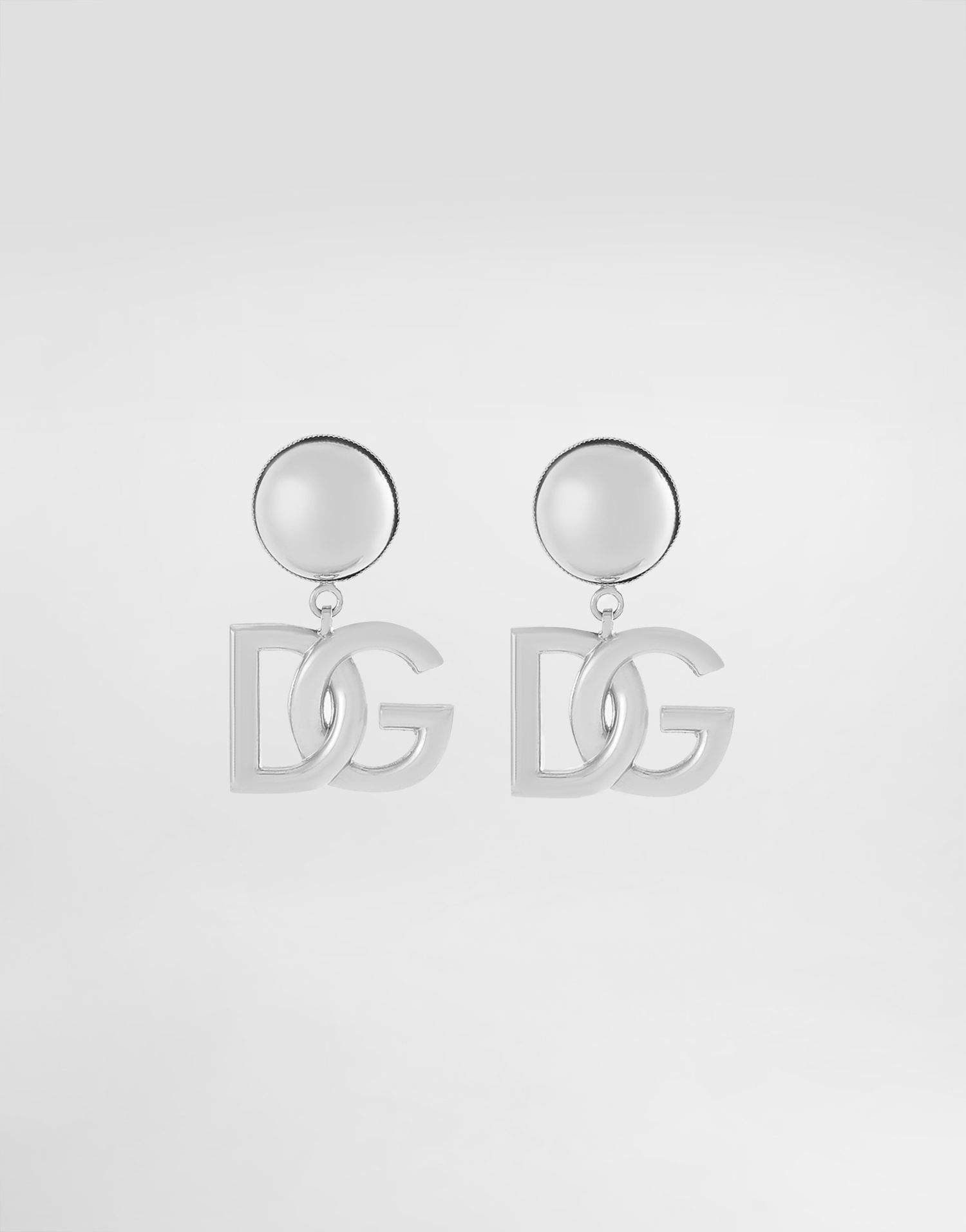 Обеци Dolce & Gabbana Clip-on Metal Earrings with DG Logo Металик | WEN6P6W111187655, 0