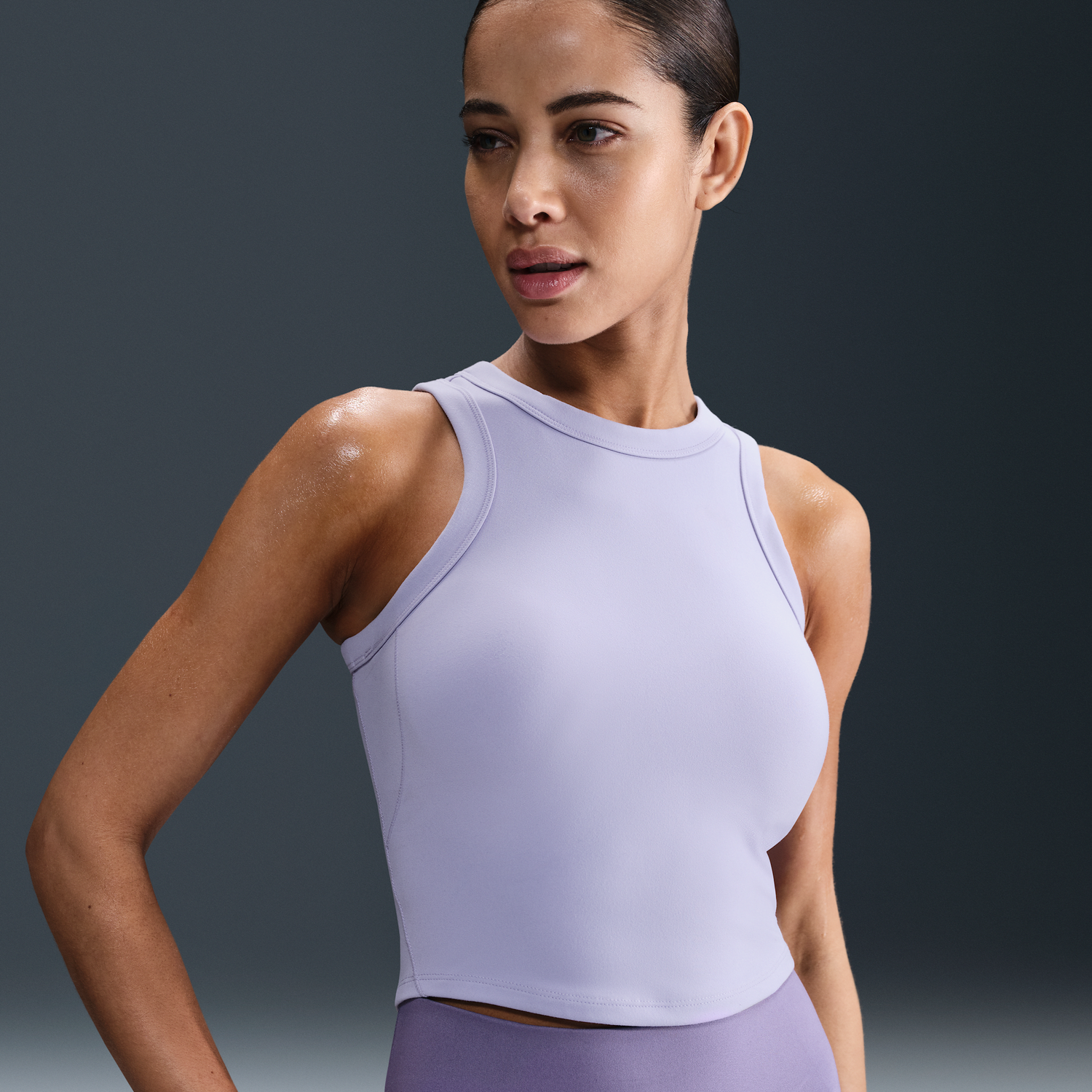 Потник Nike One Fitted Dri-FIT Crop Tank Лилаво | FN2806-533, 0