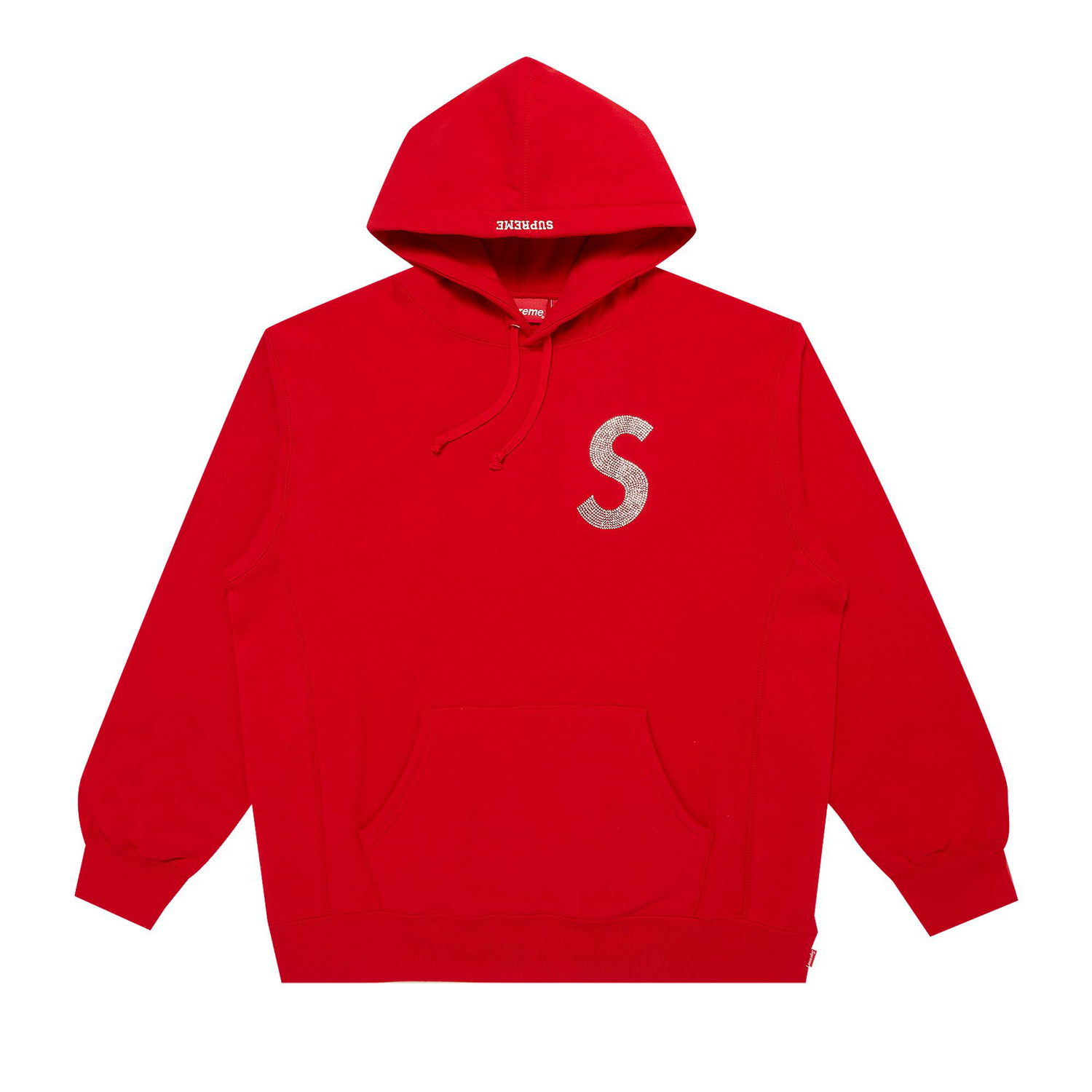 Суитчър Supreme Swarovski x S Logo Hooded Sweatshirt Червено | SS21SW40 RED, 1