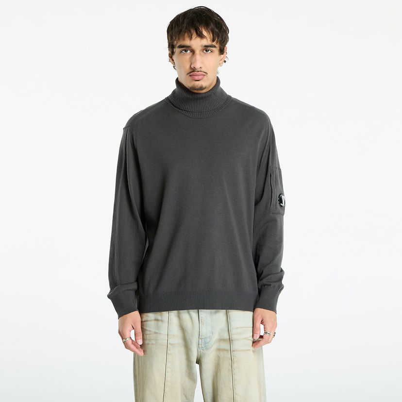 Пуловер C.P. Company C.P. Company Extrafine Merino Wool Turtleneck Sweater Сиво | 19CMKN035A005528A-978