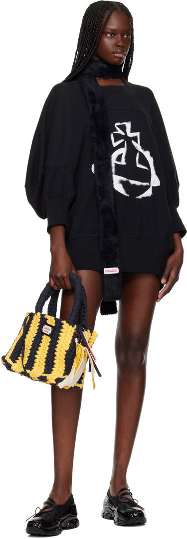 Шал Charles Jeffrey Loverboy Charles Jeffrey LOVERBOY Fluffy Skinny Scarf Черно | 54140701, 1