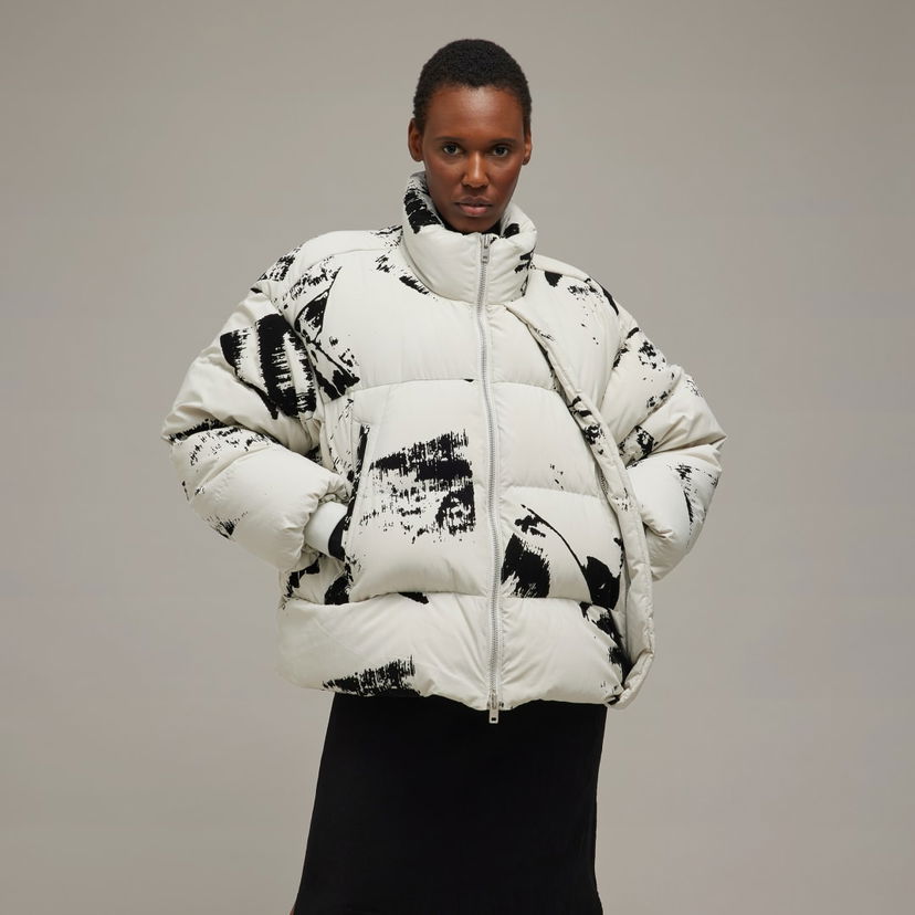 Пухо яке Y-3 Graphic Print Puffer Jacket Бяло | IL2036