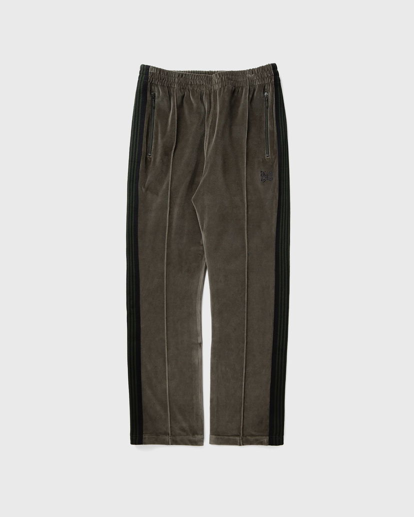 Спортни панталони Needles Narrow Track Velour Track Pants Зелено | PU280-B-OLIVE