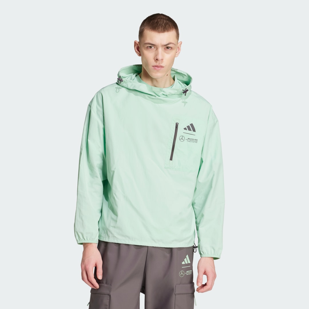 Ветровка adidas Performance Mercedes-AMG Petronas Formula One Team Premium Woven Anorak Зелено | JY3054, 0