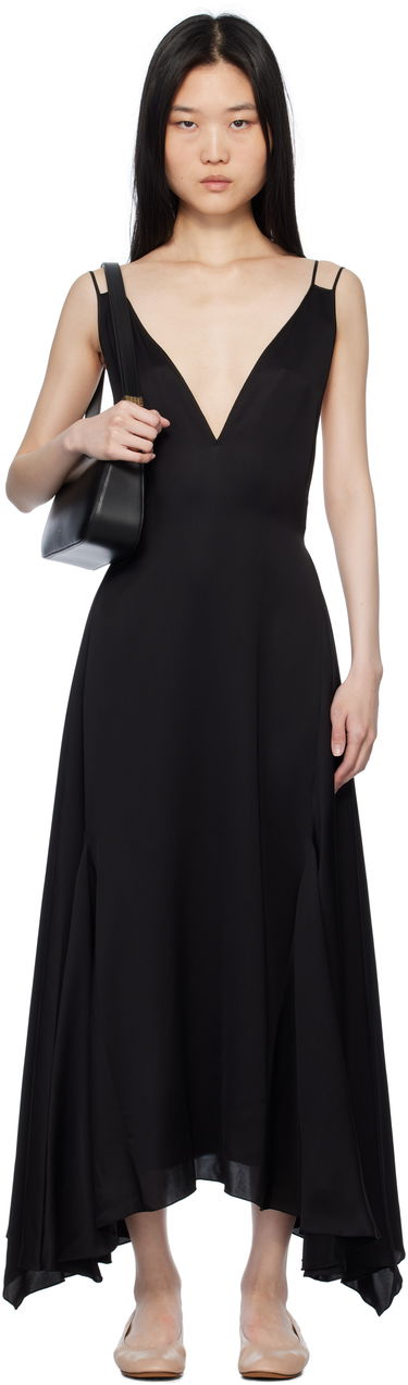 Pокля LANVIN Lanvin Silk Bowling Midi Dress Черно | RW-DR0182-6041-P25, 0