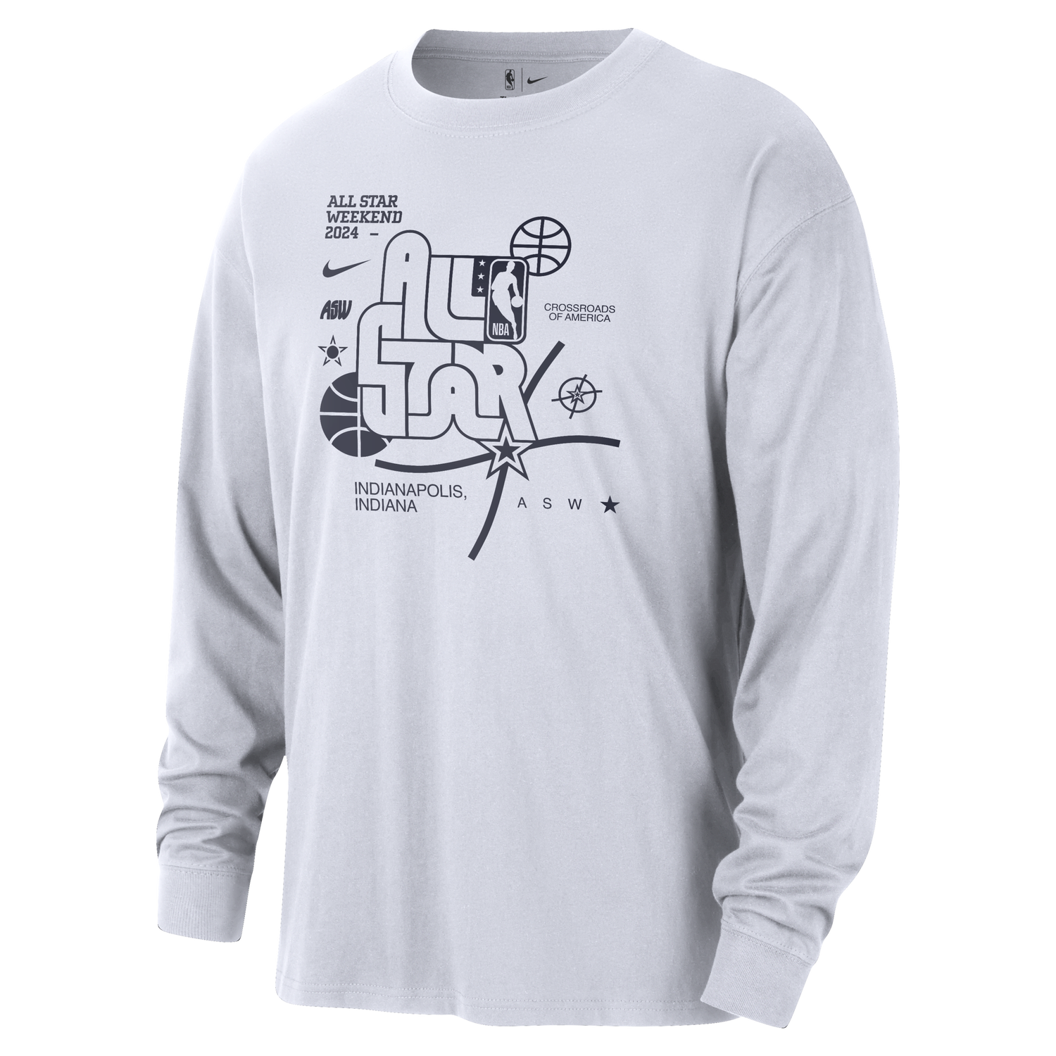Суитчър Nike Nba M Nk Asw M90 Ls Tee N31 Nba Сиво | FQ6530-100, 1