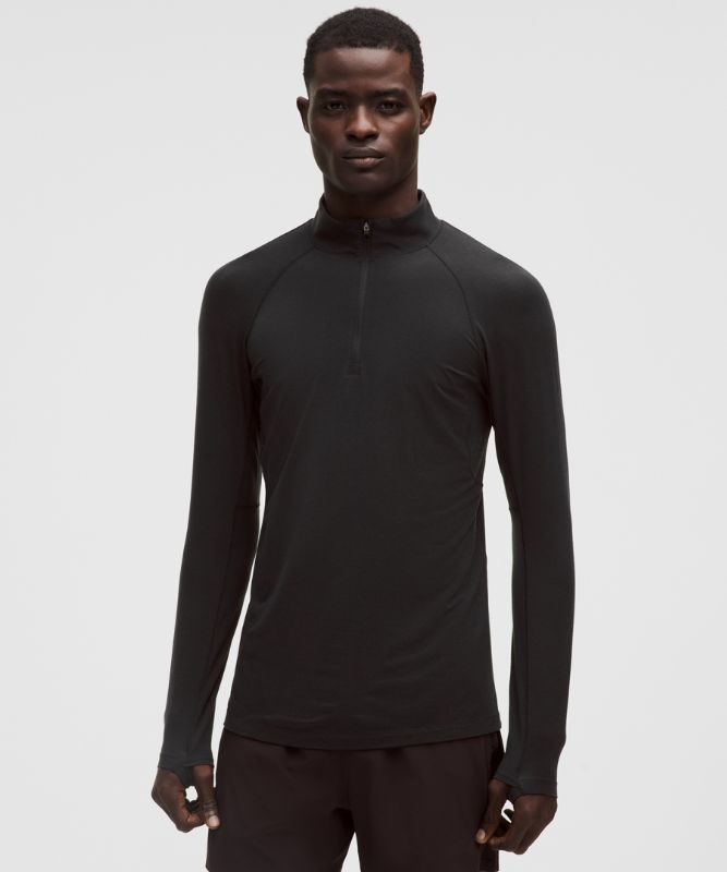 Пуловер lululemon Half-Zip Base Layer Wool-Blend Черно | prod20001495, 0