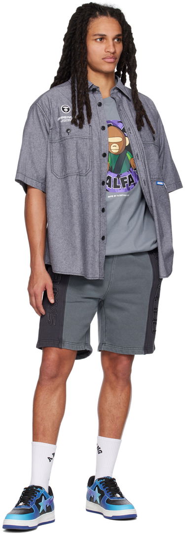 Риза AAPE by A Bathing Ape AAPE by A Bathing Ape Embroidered Shirt Сиво | AAPSRM8436XXKBKX, 3