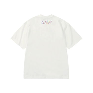 Тениска MARKET Folk Fitted Bear T-Shirt Unbleached Cotton Бяло | SS0196-COTTON, 2