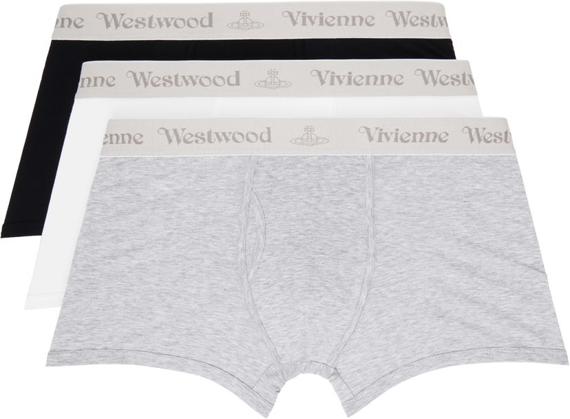 Боксерки Vivienne Westwood Three-Pack Boxers With Logo Bands Сиво | 8106001G-J002Y-