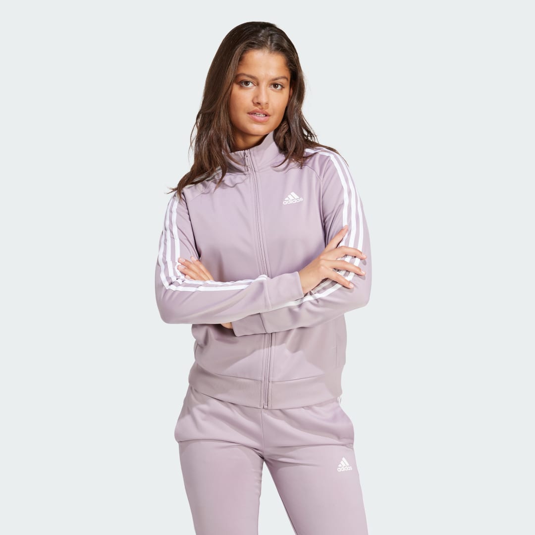 Суитчър adidas Performance Slim 3-Stripes Track Jacket Лилаво | IN2208, 0