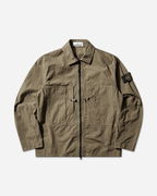Mercerised Organic Cotton Ripstop Zip Overshirt