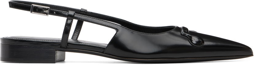 Кецове и обувки Marni Marni Leather Trunkaroo Pointed Toe Slingback Ballerina Flats Черно | SAMS029301 P7403