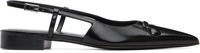 Marni Leather Trunkaroo Pointed Toe Slingback Ballerina Flats