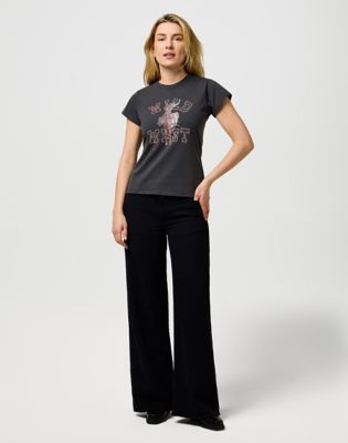 Тениска Wrangler Wild West Graphic Slim Shrunken T-Shirt XS Сиво | 112370767:XS, 2
