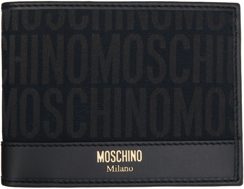 Портфейл Moschino All-Over Logo Wallet Черно | 8103, 0
