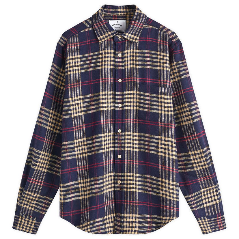 Риза Portuguese Flannel Flannel Shirt Large Синьо | PF-AW24069-NVY