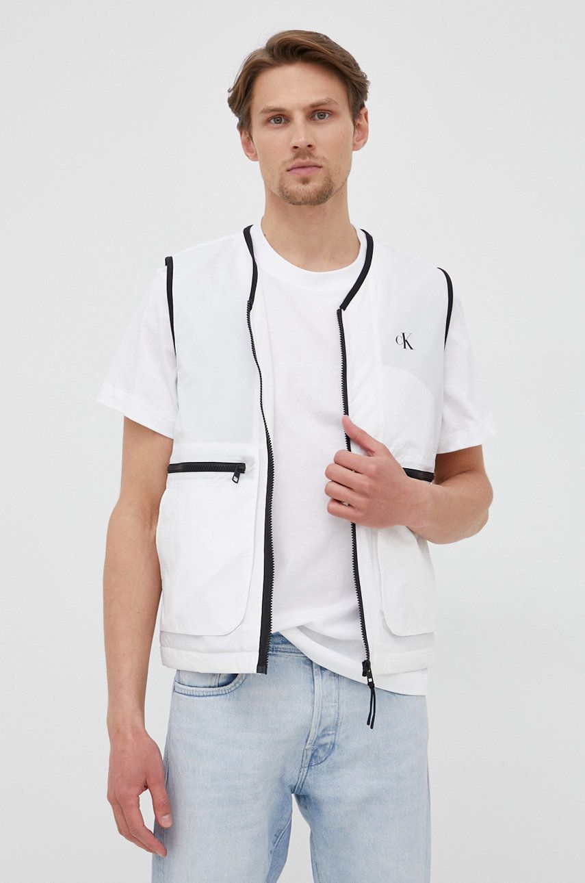 Жилетка CALVIN KLEIN Jeans Vest Бяло | J30J320273.PPYY, 0