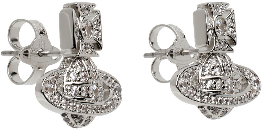 Обеци Vivienne Westwood Carmela Bas Relief Silver Earrings Металик | 6201033A-02P102-SM, 1