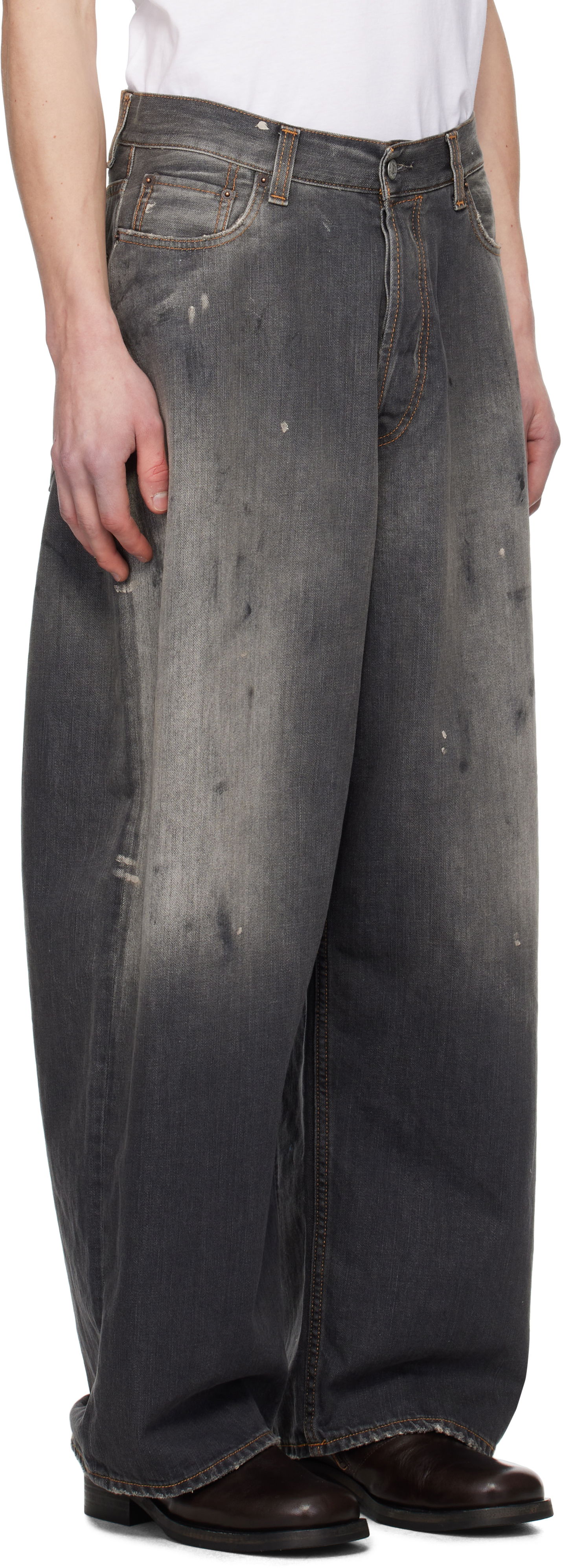 Дънки Acne Studios Acne Studios Super Baggy Fit 2023 Jeans Сиво | B00396-, 1