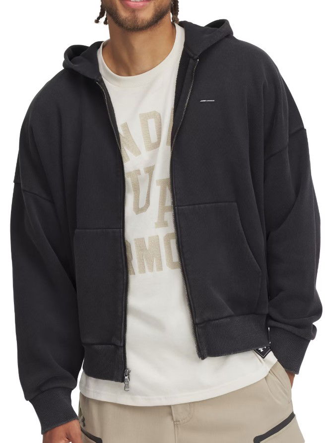 Суитчър Under Armour Under Armour Icon HWT Fleece Wash Full-Zip Hoodie Черно | 6000651-001, 0