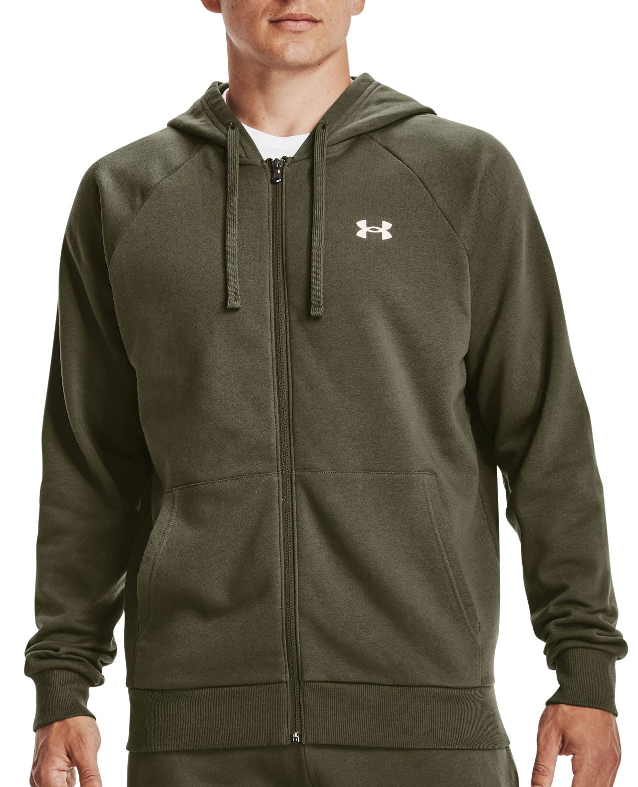 Суитчър Under Armour Rival Cotton Full-Zip Hoodie Зелено | 1357106-390, 0