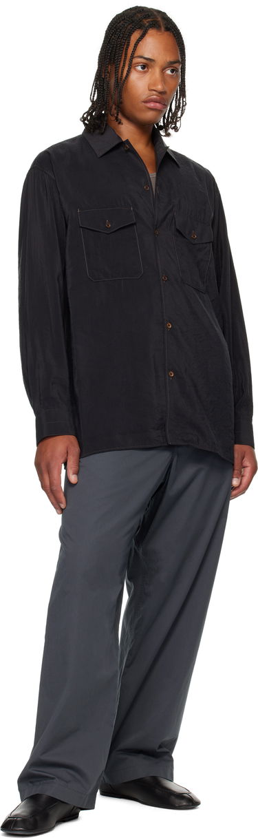 Риза LEMAIRE Lemaire Convertible Collar Shirt Черно | SH1202 LF1308, 3