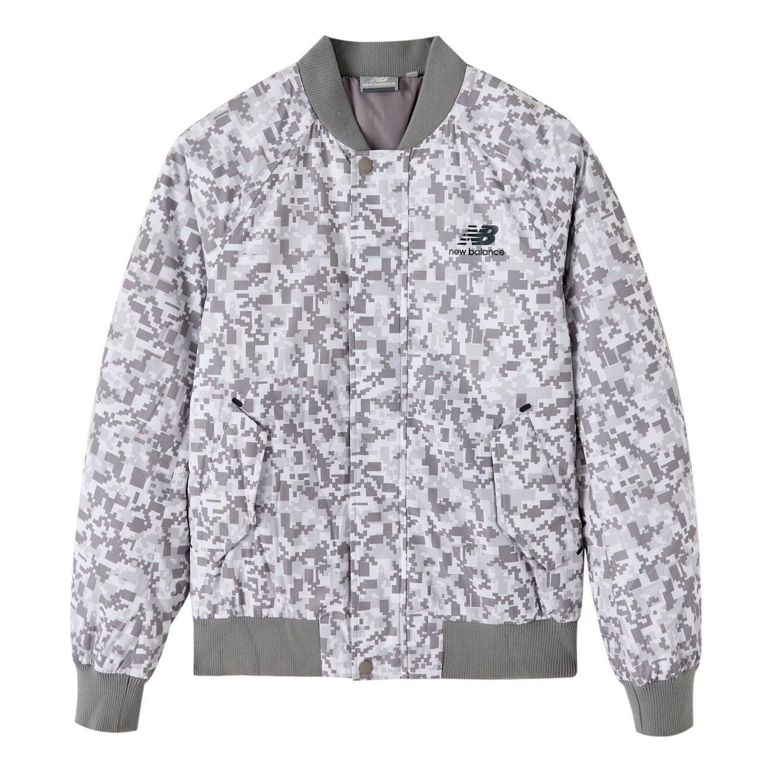 Яке бомбър New Balance Athletic Camo Full-Zip Coat Сиво | NP546023-MIX, 0