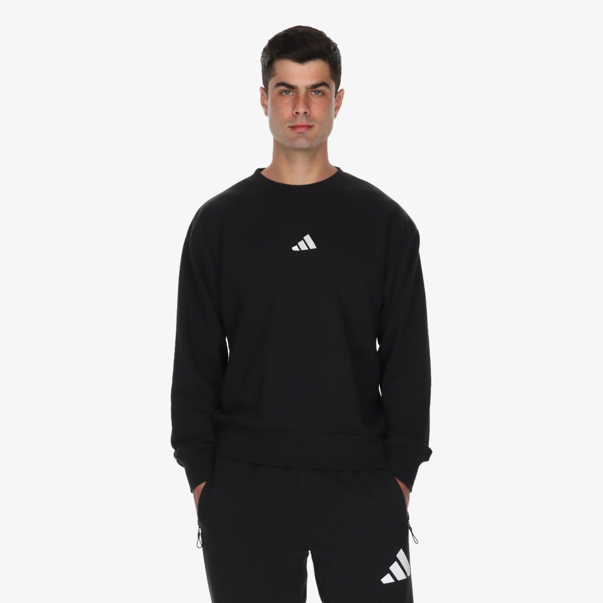 Суитчър adidas Originals Essentials FeelCozy French Terry Sweatshirt Тъмно синьо | JE3837, 1