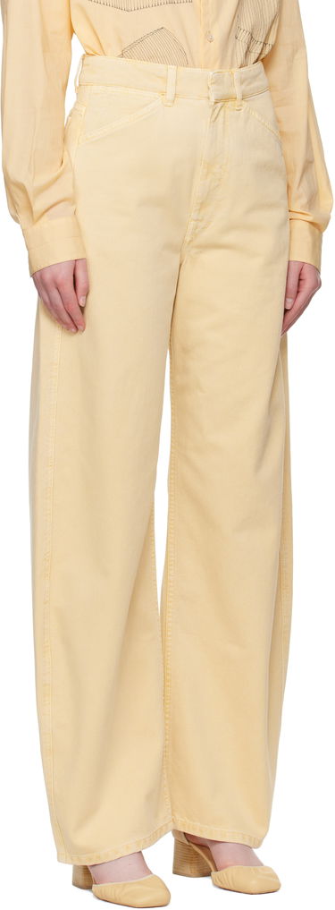 Дънки LEMAIRE LEMAIRE High Waisted Curved Jeans Жълто | PA1052 LD1045, 1