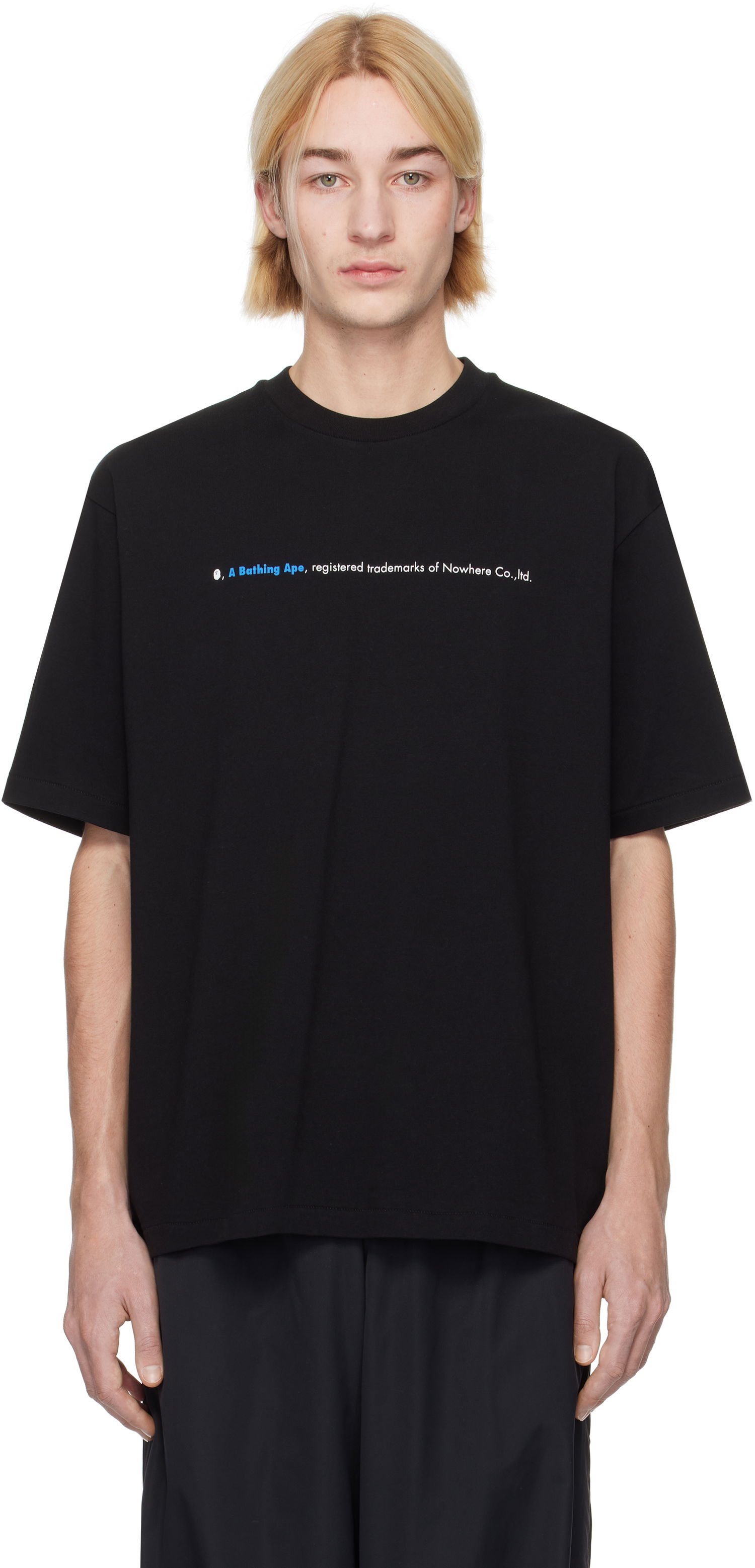 Тениска BAPE Relaxed Fit Logo T-shirt Черно | 001TEK801319M, 0