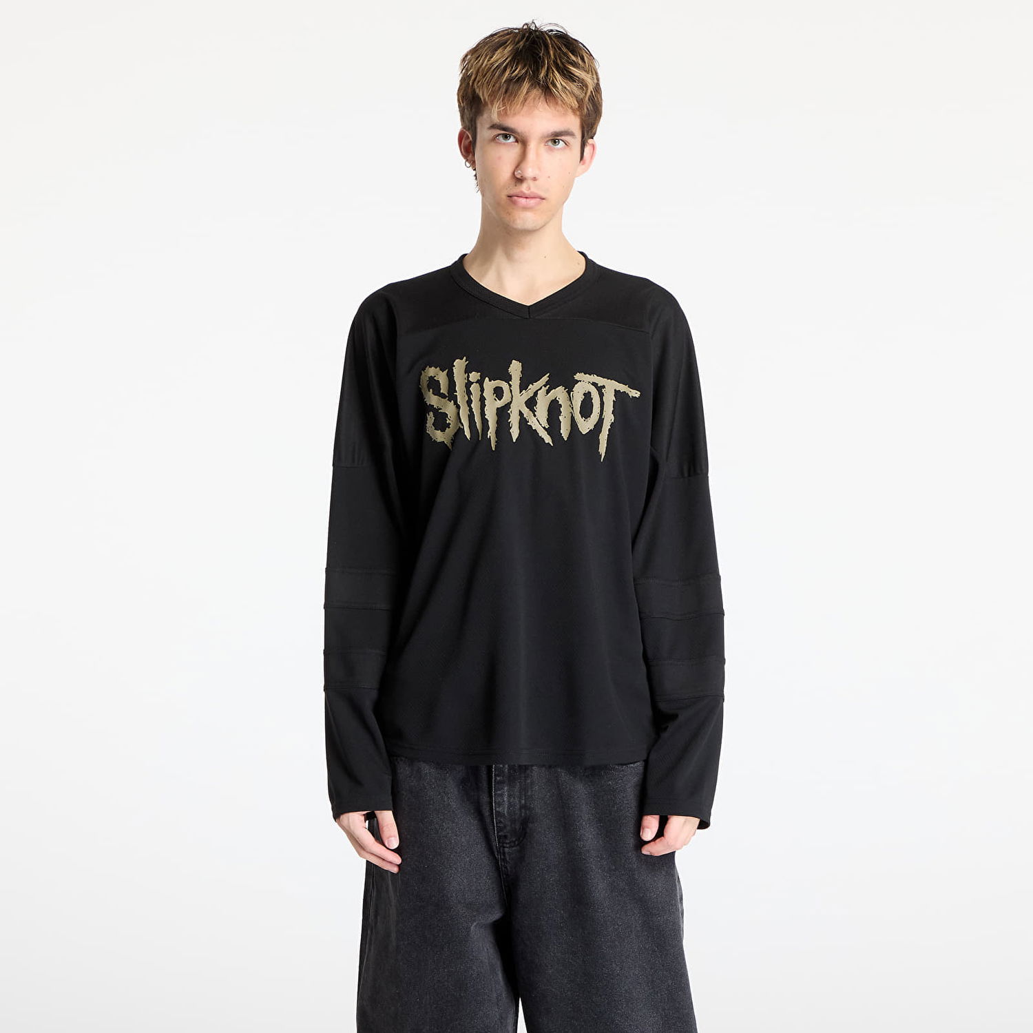 Пуловер Pleasures PLEASURES x Slipknot X-Ray Hockey Jersey Черно | P25SK012 BLACK, 0