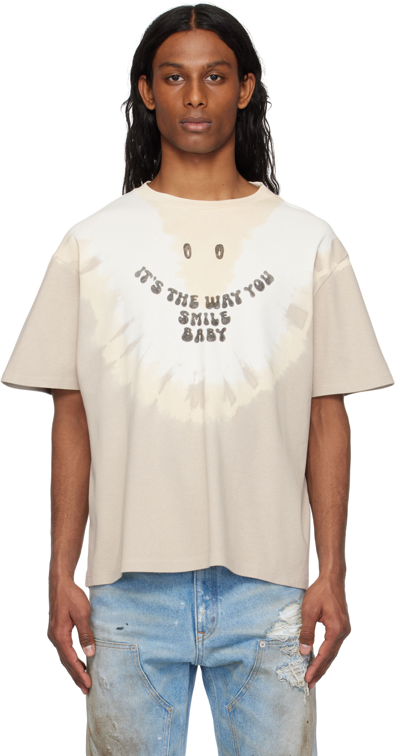Тениска Maison Margiela MM6 Maison Margiela Tie-Dyed T-Shirt Бежово | SH2GC0025 M20110, 0