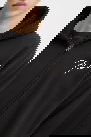 Суитчър Rhude RHUDE Classique Zip-Up Hooded Hoodie with Embroidered Logo Черно | RHFW25HO05012, 3