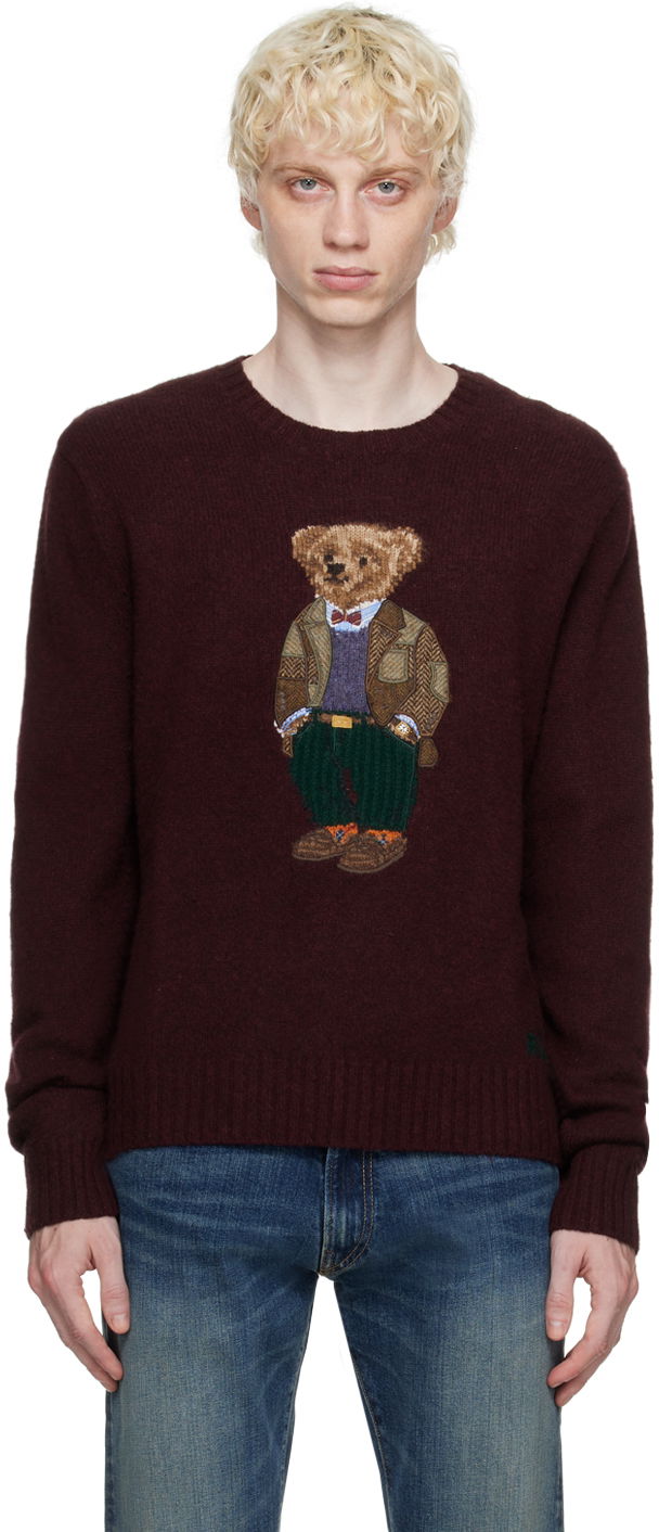 Пуловер Polo by Ralph Lauren Polo Bear Sweater Бургунди | 710918804001, 0