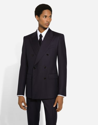 Яке Dolce & Gabbana Double-breasted Wool Jacket Синьо | G2QU4TFC2FIB0387, 3