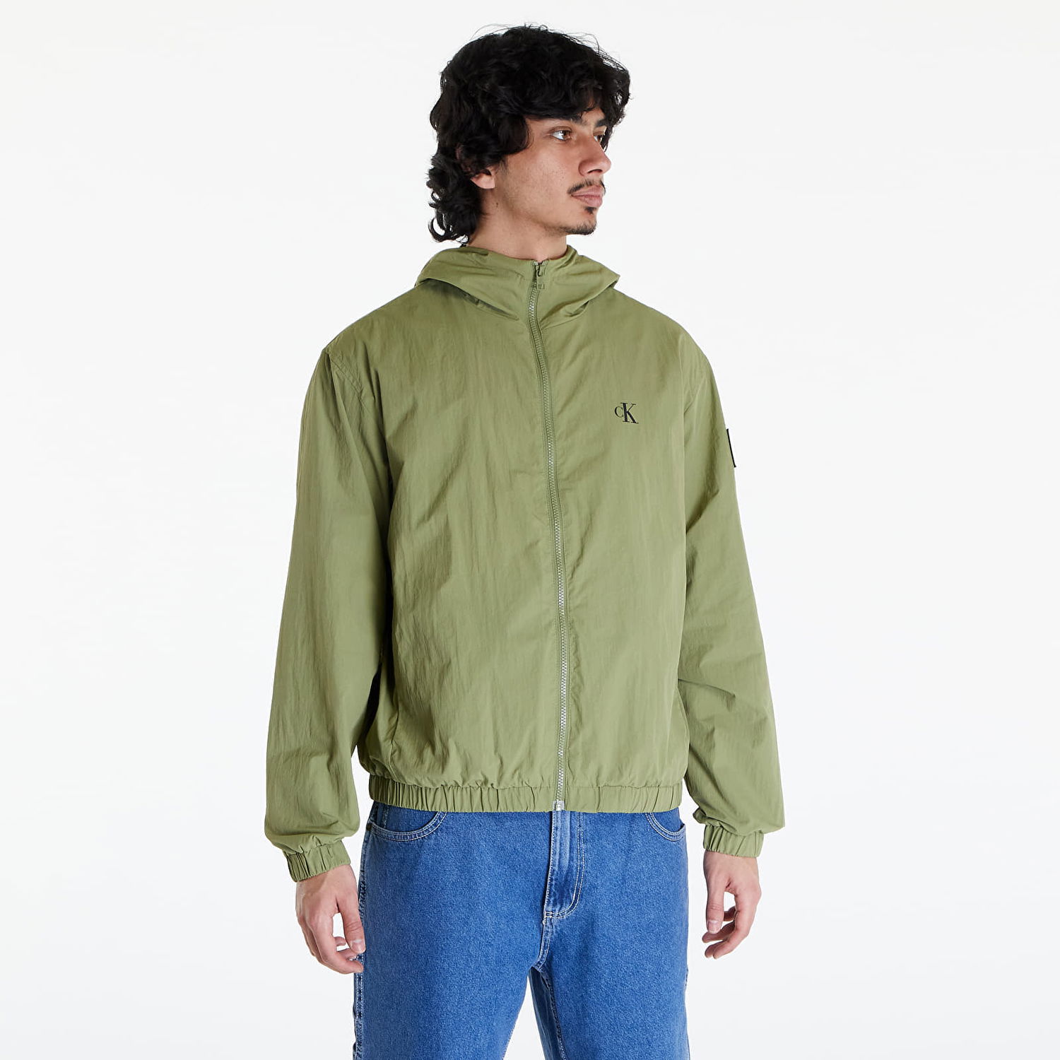 Ветровка CALVIN KLEIN Jeans Relaxed Hooded Windbreaker Dark Juniper Зелено | J30J325106 L9N, 0