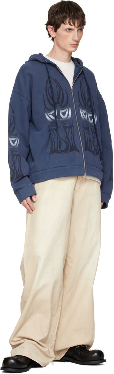 Суитчър Who Decides War Winged Zip Up Hoodie Синьо | 1110640002FW25, 3