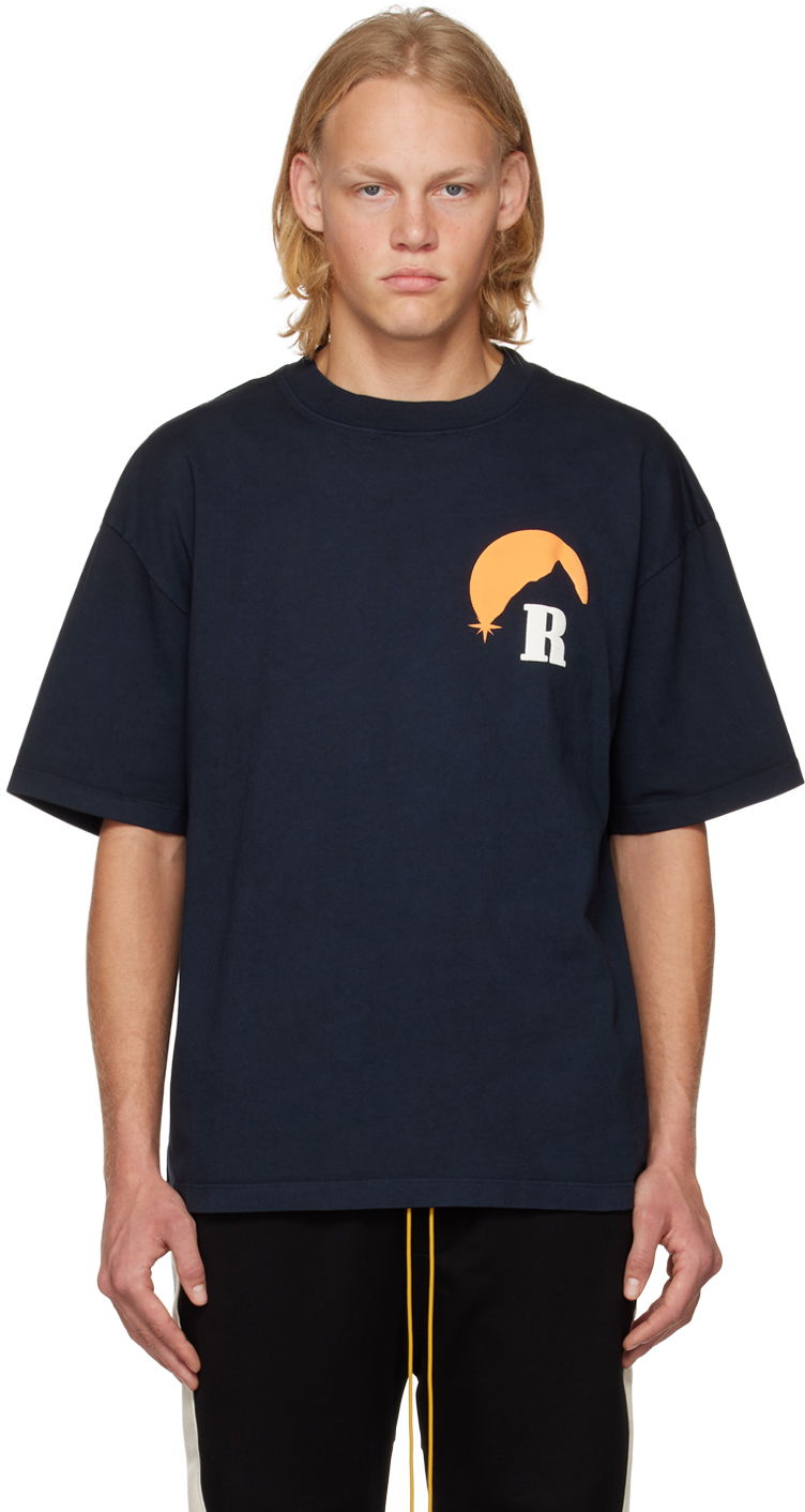 Тениска Rhude Rhude Exclusive T-Shirt Тъмно синьо | RHPS23TT32012610